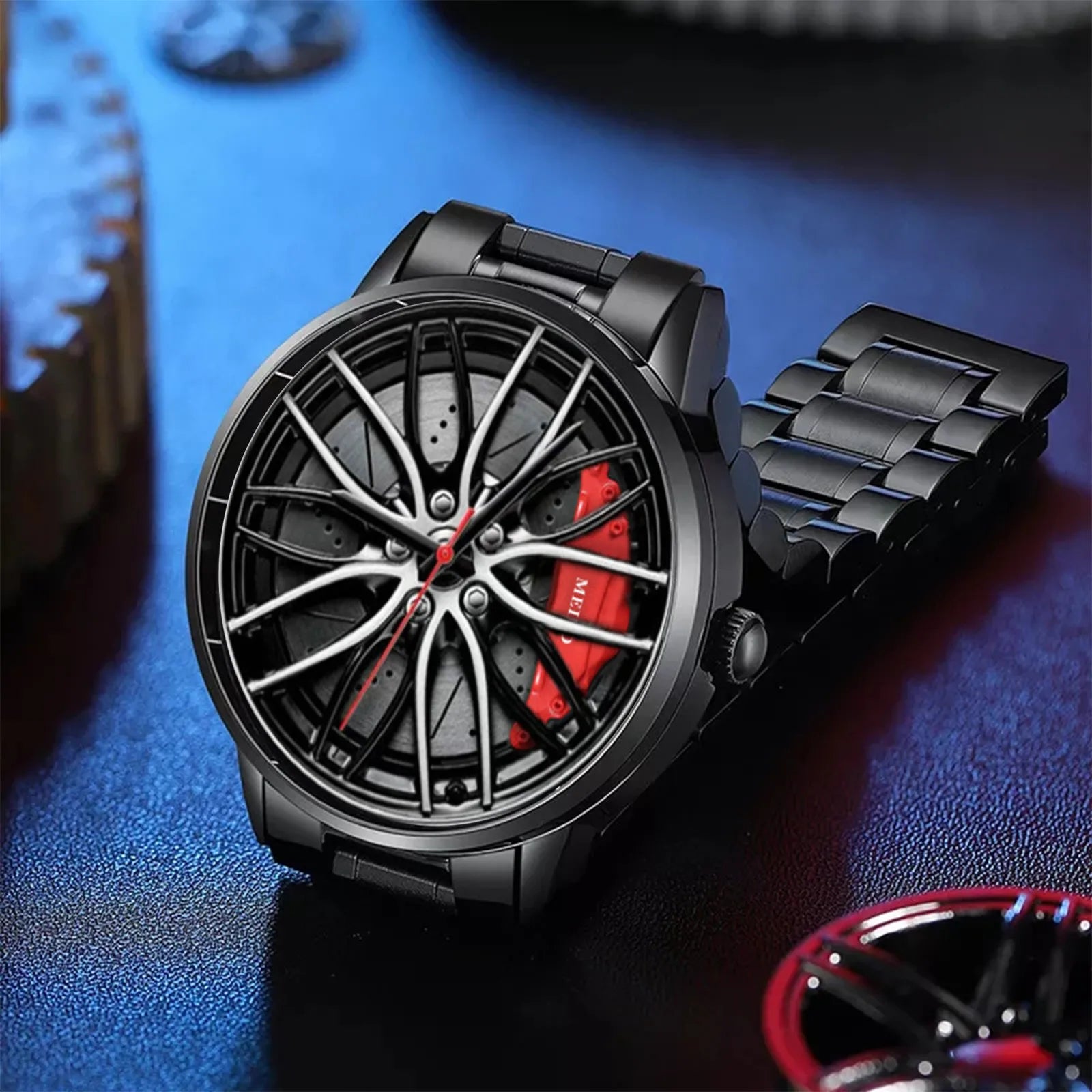Stainless Steel Racing Rim Watch