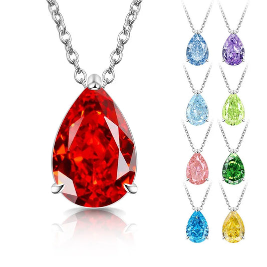 Pear Solitaire Pendant
