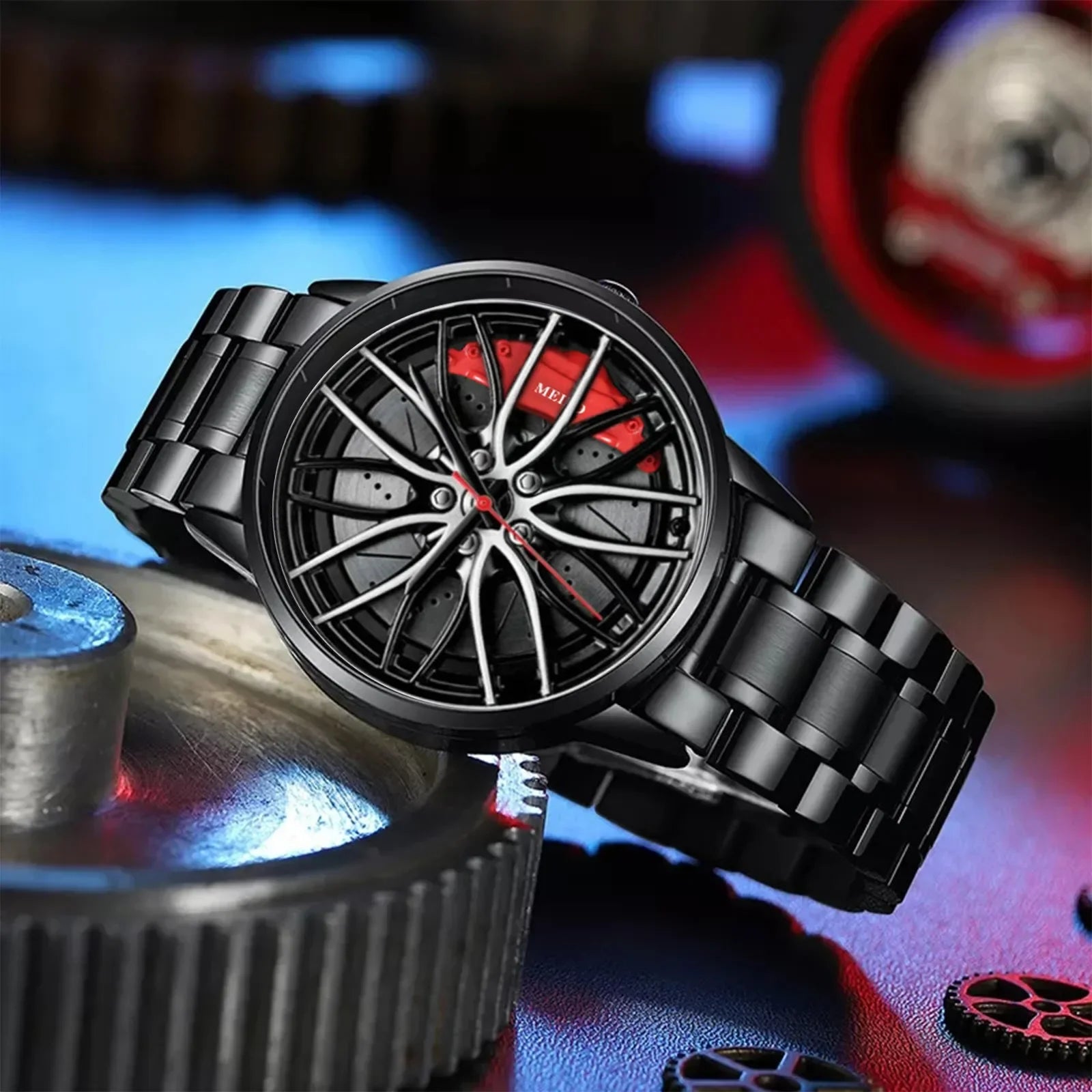 Stainless Steel Racing Rim Watch